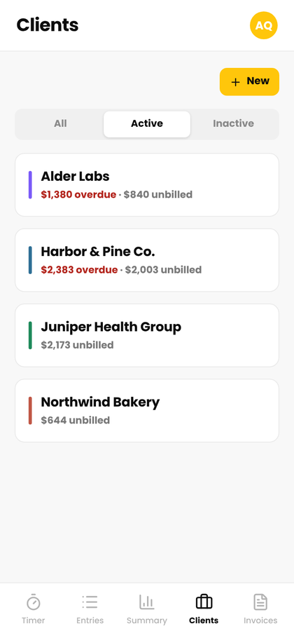 The Cruxy Clients list